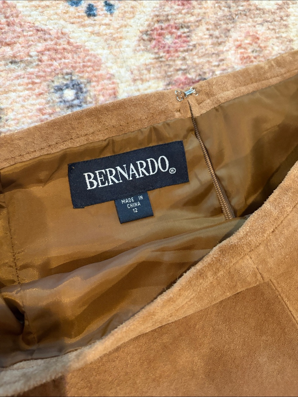 Bernardo Brown Suede Pencil Skirt - Picture 2 of 2